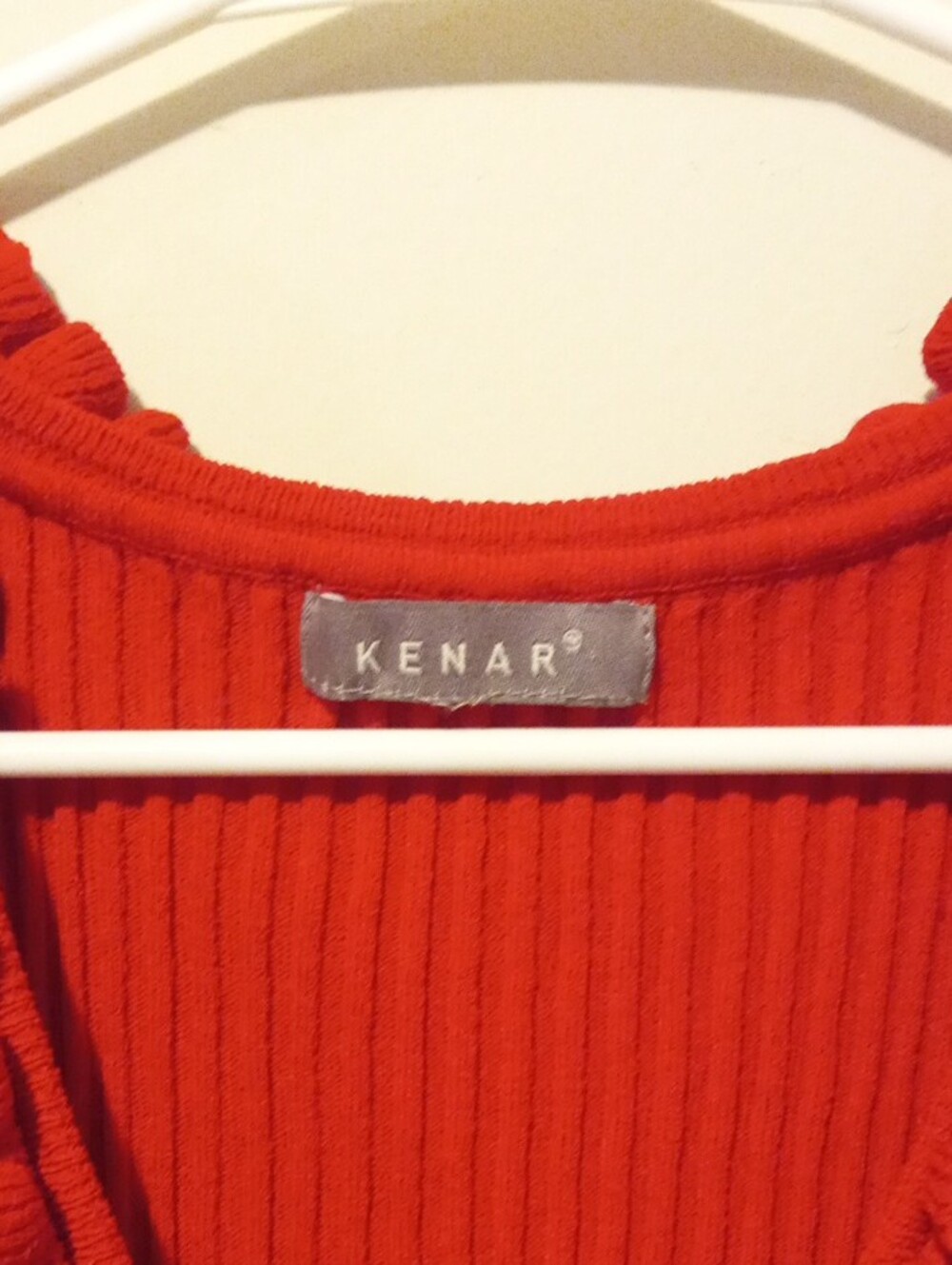 Kenar Bright Red Ruffle-Trim Ribbed Tank - Picture 2 of 4